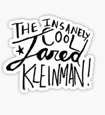 the insanely cool jared kleinman (w/b) Sticker