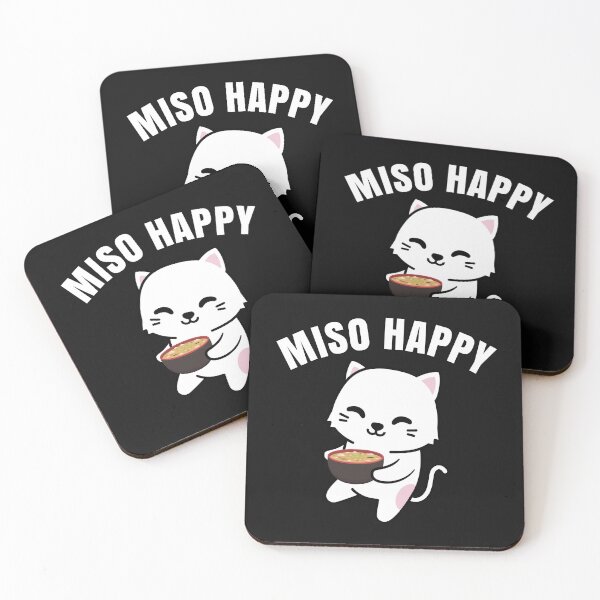 Item preview, Miso Happy - Cute Japanese Food Anime Cat Kawaii Pun designed and sold by EstelleStar.