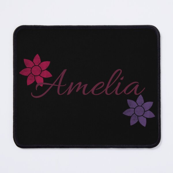 Item preview, Amelia Floral Name Calligraphy Design Black Version designed and sold by Cora Gregory.