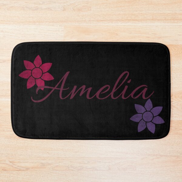 Item preview, Amelia Floral Name Calligraphy Design Black Version designed and sold by Cora Gregory.
