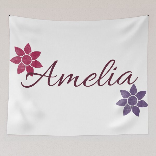 Item preview, Amelia Floral Name Calligraphy Design designed and sold by Cora Gregory.