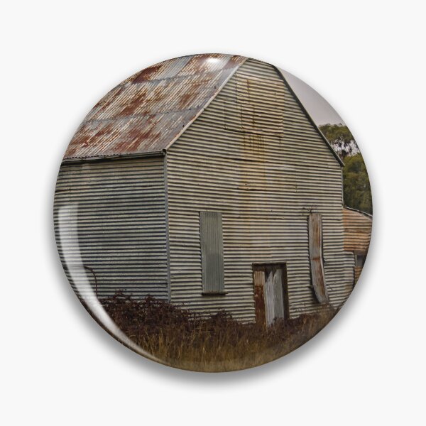 Item preview, Side of abandoned run down tin shed rusting and decaying in a field designed and sold by James-Cole.