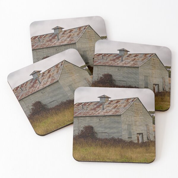 Item preview, Side of abandoned run down tin shed rusting and decaying in a field designed and sold by James-Cole.
