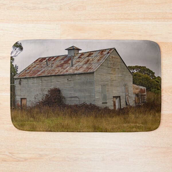 Item preview, Side of abandoned run down tin shed rusting and decaying in a field designed and sold by James-Cole.