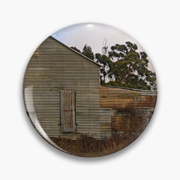 Item preview, Front of abandoned run down tin shed rusting and decaying in a field designed and sold by James-Cole.