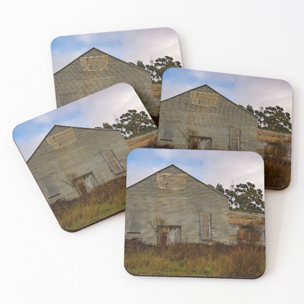 Item preview, Front of abandoned run down tin shed rusting and decaying in a field designed and sold by James-Cole.