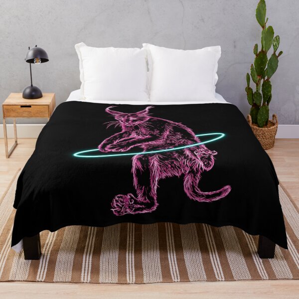 Item preview, Pink Glowing Neon Caracal Cat Hula Hooping designed and sold by nimreninmu.
