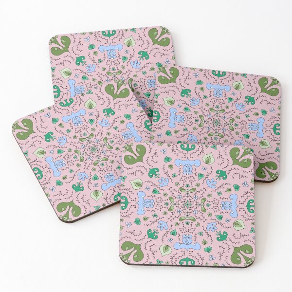 Item preview, Symmetrical Retro Floral - Cream designed and sold by Paige Rodgers.