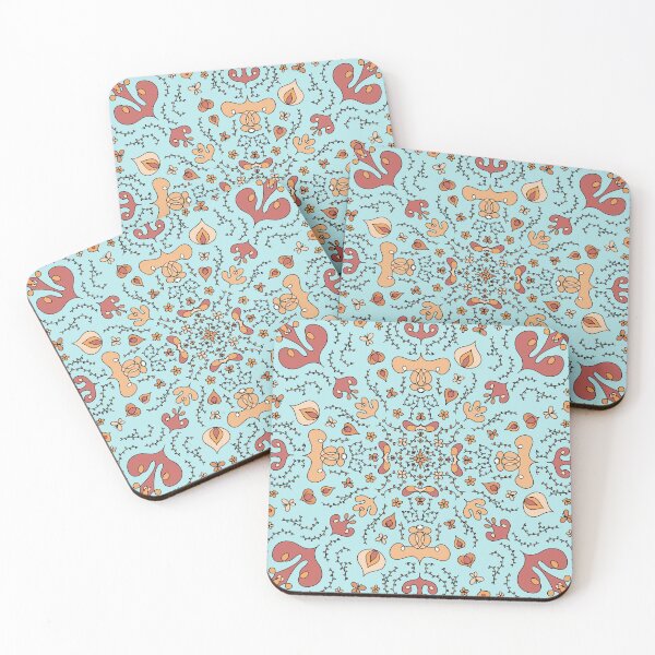 Item preview, Symmetrical Retro Floral - Desert designed and sold by Paige Rodgers.