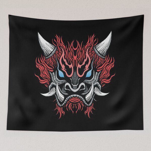 Item preview, Samurai mempo Demon Red Mask Essential designed and sold by blackdogshop.