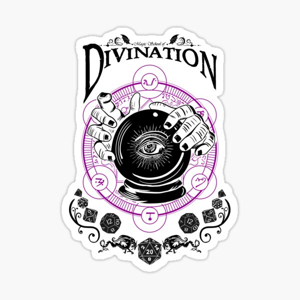 Divination - RPG Magic School Series : Black Sticker