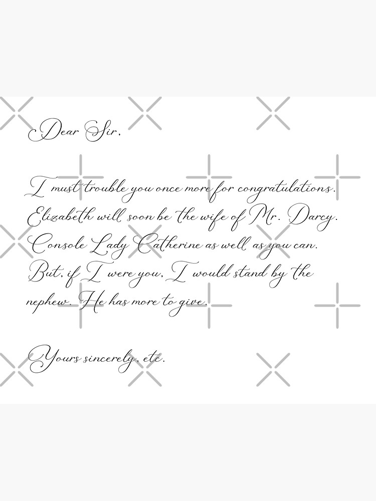 "Mr. Darcy’s letter to Lady Catherine Pride & Prejudice" Sticker by