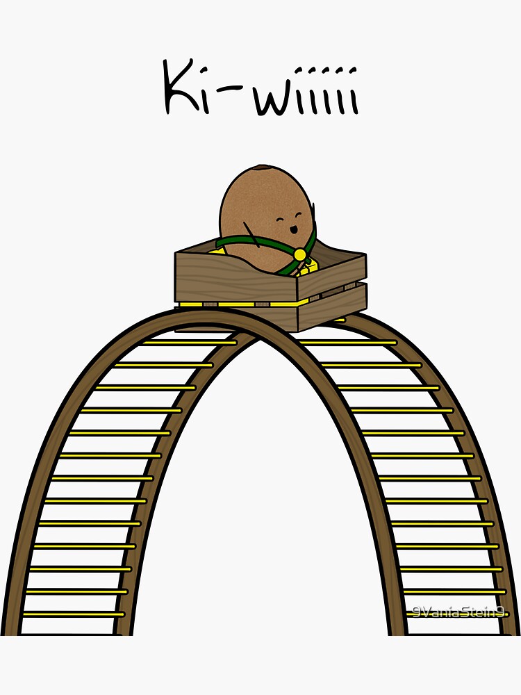 Ki wiiiii Food Kiwi Fruit on a Roller Coaster Funny Pun