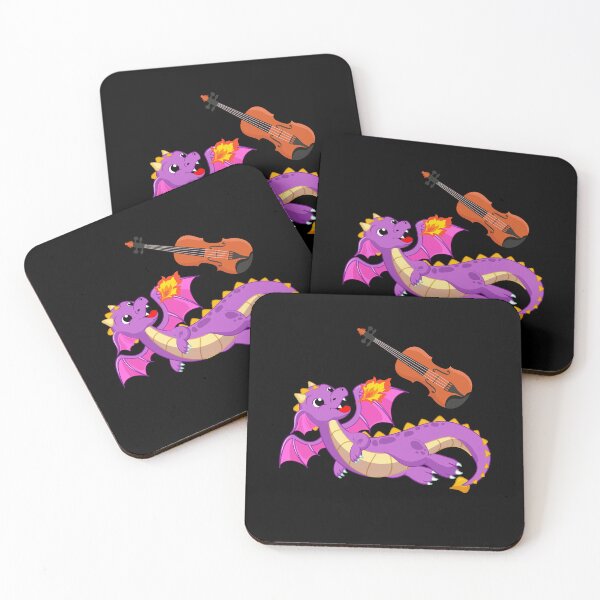 Item preview, Dragon Playing Violin ,Funny Good Dragon Violin Lovers Purple Design designed and sold by pedrored369.
