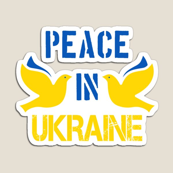 Artikelvorschau, Zwei Tauben fliegen für den Frieden in der Ukraine - in den Flaggenfarben der Ukraine entworfen und verkauft von webpatty.
