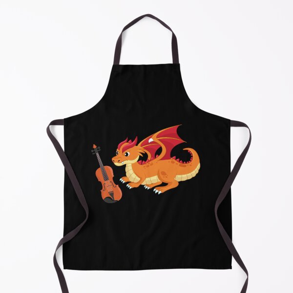 Item preview, Dragon Playing Violin ,Funny Good Dragon Violin Lovers Orange Design designed and sold by pedrored369.