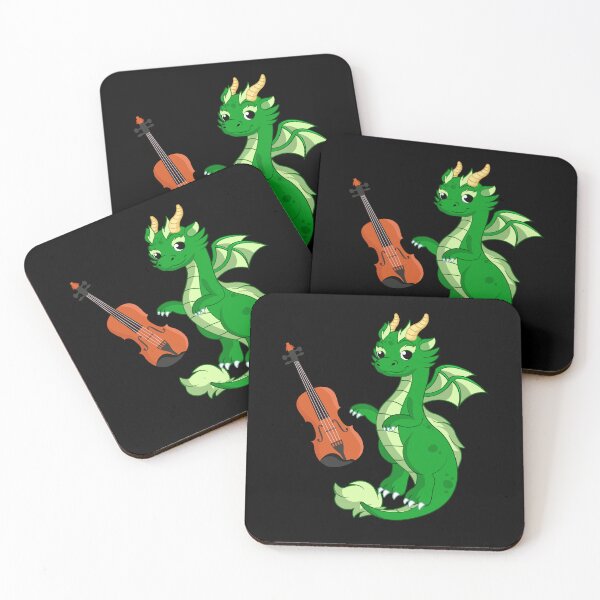 Item preview, Dragon Playing Violin ,Funny Good Dragon Violin Lovers Green Design designed and sold by pedrored369.