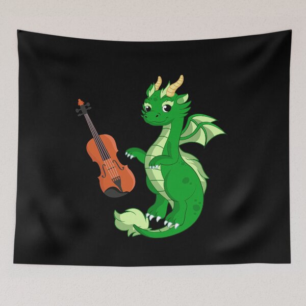 Item preview, Dragon Playing Violin ,Funny Good Dragon Violin Lovers Green Design designed and sold by pedrored369.