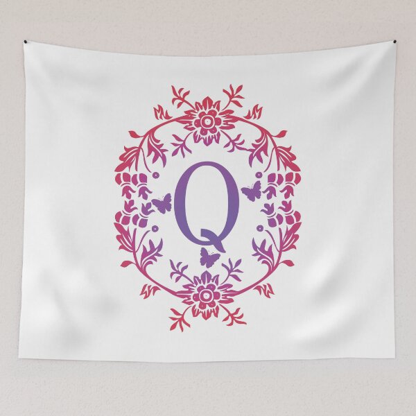 Item preview, Ornamental Letter Q, Purple And Red Heart Butterfly, Monogram Initial  Ornament designed and sold by PROMEN Creativity.