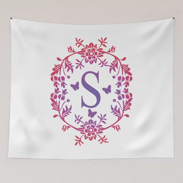 Item preview, Ornamental Letter S, Purple And Red Heart Butterfly, Monogram Initial  Ornament designed and sold by PROMEN Creativity.