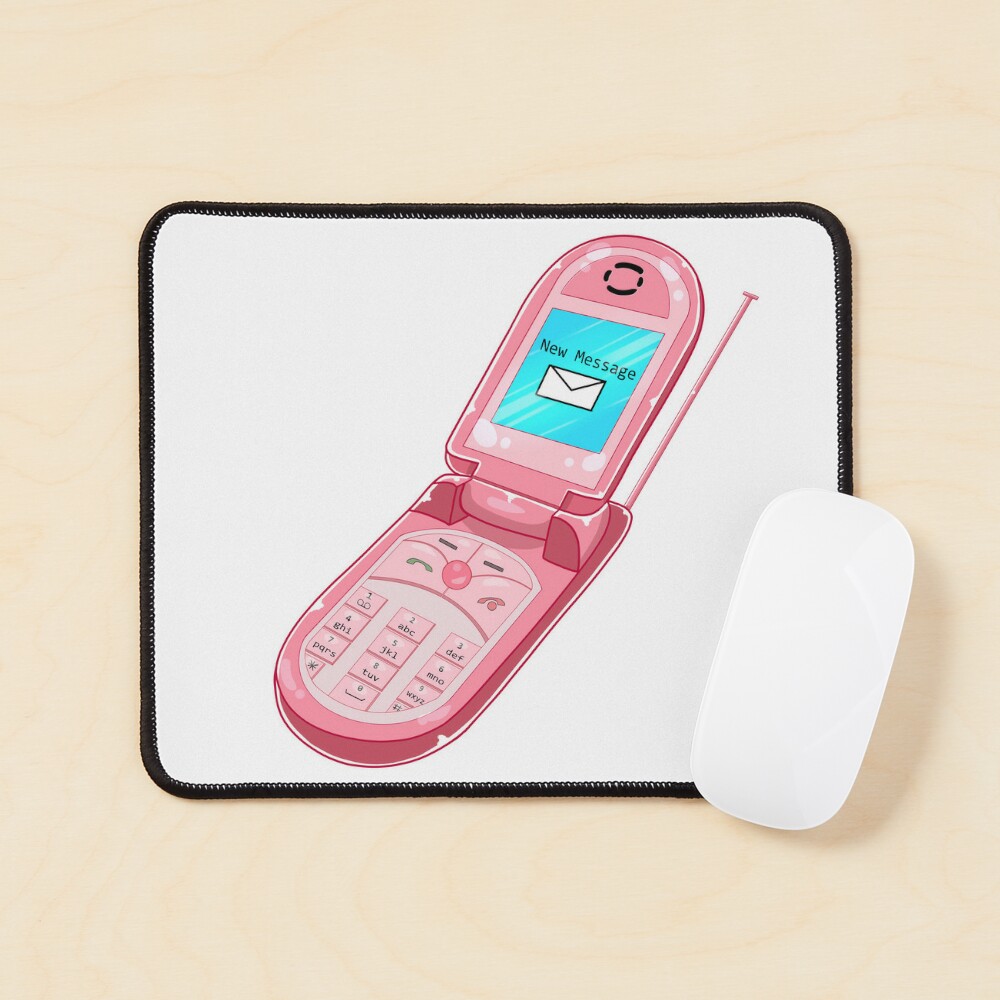 Y2k pink flip phone design Art Print for Sale by hanameda