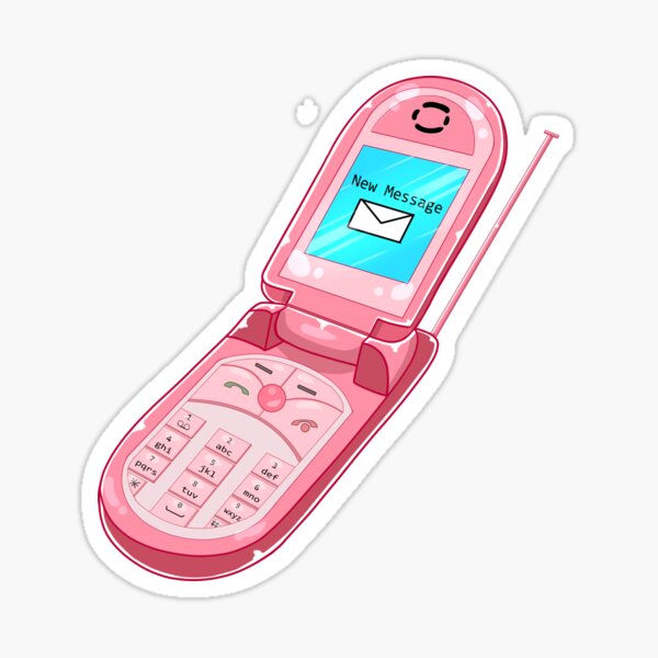 y2k flip phone, pink cute phone, 2000s aesthetic, retro nostalgia 13826401  Vector Art at Vecteezy