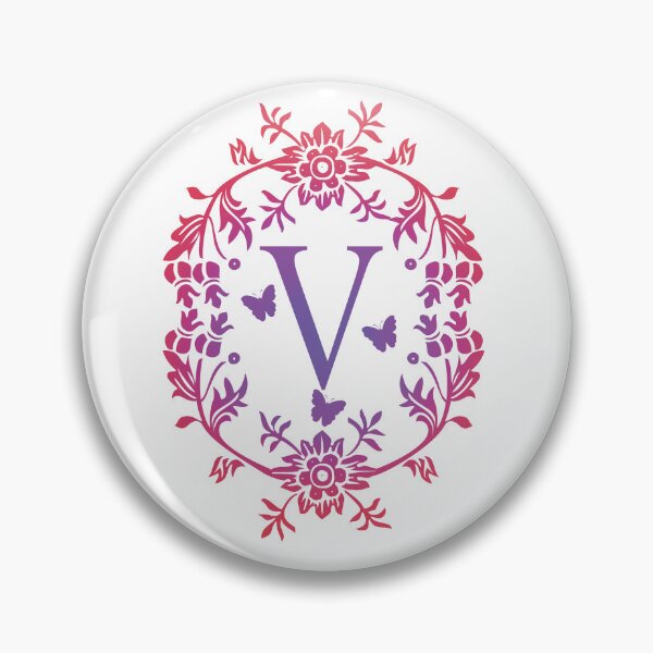 Item preview, Ornamental Letter V, Purple And Red Heart Butterfly, Monogram Initial  Ornament designed and sold by PROMEN Creativity.