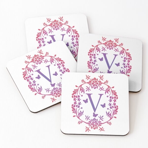 Item preview, Ornamental Letter V, Purple And Red Heart Butterfly, Monogram Initial  Ornament designed and sold by PROMEN Creativity.
