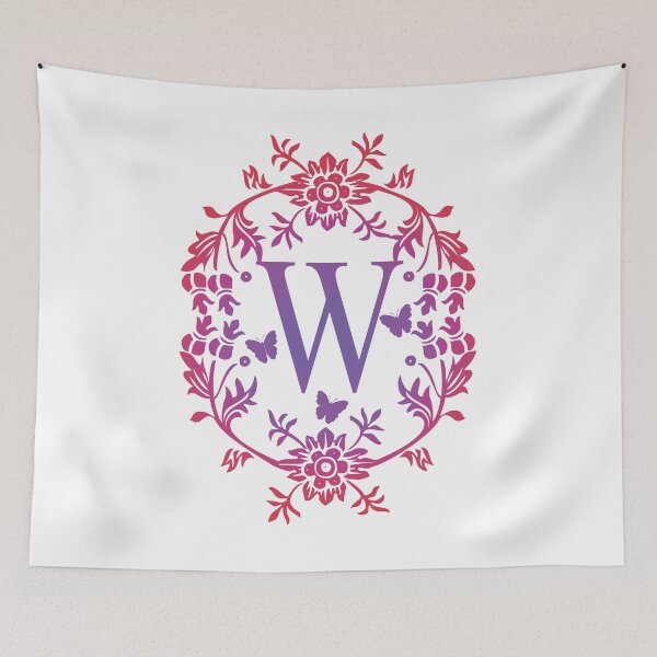 Item preview, Ornamental Letter W, Purple And Red Heart Butterfly, Monogram Initial  Ornament designed and sold by PROMEN Creativity.