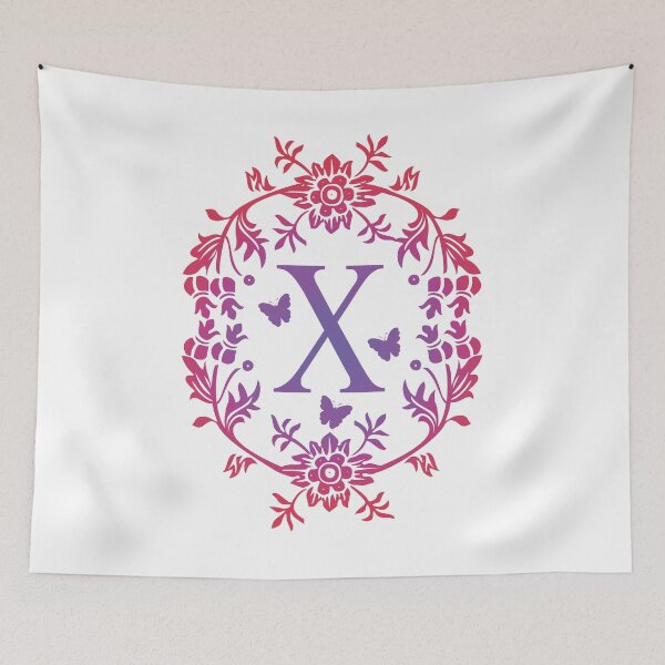 Item preview, Ornamental Letter X, Purple And Red Heart Butterfly, Monogram Initial  Ornament designed and sold by PROMEN Creativity.