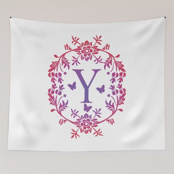 Item preview, Ornamental Letter Y, Purple And Red Heart Butterfly, Monogram Initial  Ornament designed and sold by PROMEN Creativity.