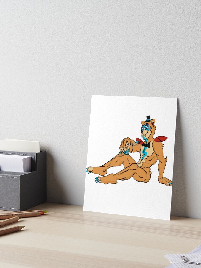 FNAF Gregory as Glamrock Freddy 5x7in Art Print -  Israel