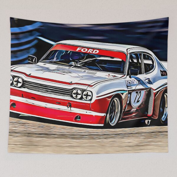 Item preview, Ford Capri Touring Car Racing Poster - Classic Group 2 Legend designed and sold by Road To Track.