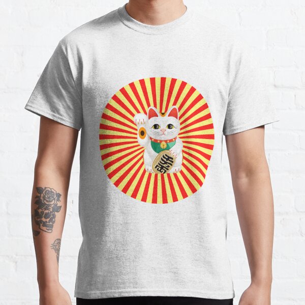 Diseños vectoriales de gato chino de la suerte para camisetas y más Merch