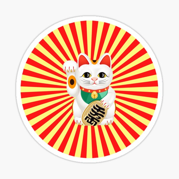 Chinoise Lucky Cat silhouette-mur autocollants en vinyle transfert fortune stickers murale