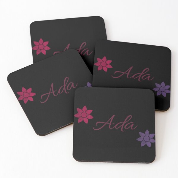 Item preview, Ada Floral Name Calligraphy Design Black Version designed and sold by Cora Gregory.