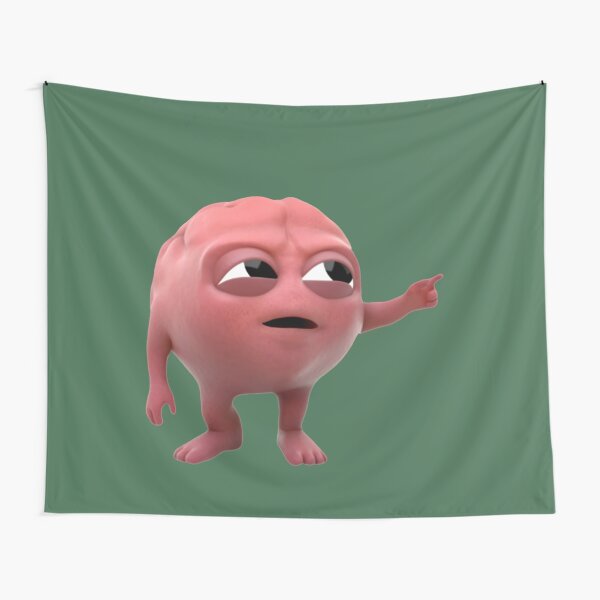 Pink Brain Graphic Music Retro Tapestry