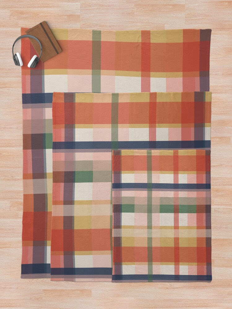 Thumbnail 5 of 6, Throw Blanket, Kooshti Tartan designed and sold by lisajaynemurray.