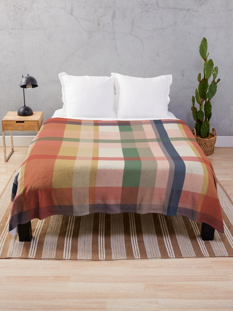 Thumbnail 1 of 6, Throw Blanket, Kooshti Tartan designed and sold by lisajaynemurray.