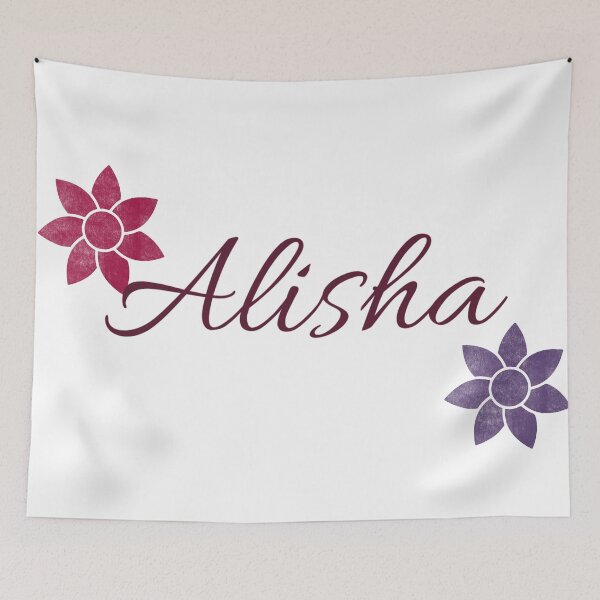 Item preview, Alisha Floral Name Calligraphy Design designed and sold by Cora Gregory.