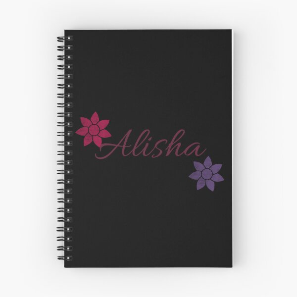 Item preview, Alisha Floral Name Calligraphy Design Black Version designed and sold by Cora Gregory.