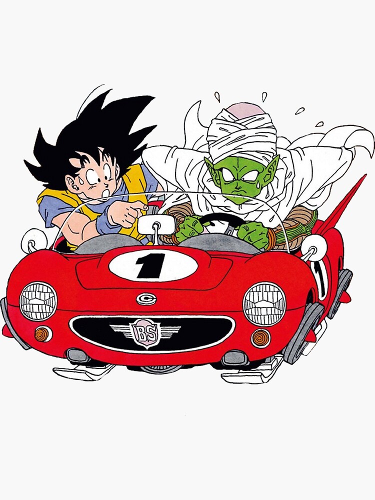 "piccolo and goku go to driving school Sticker" Sticker for Sale by
