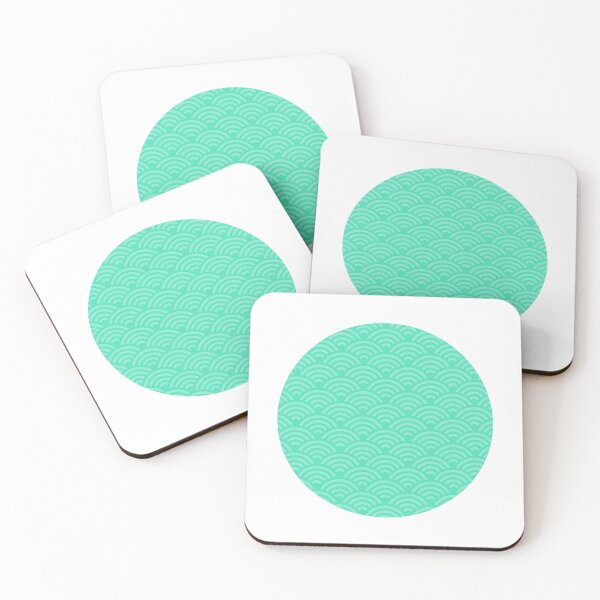 Item preview, Seigaiha Pattern in Aqua Color designed and sold by Takeda-art.