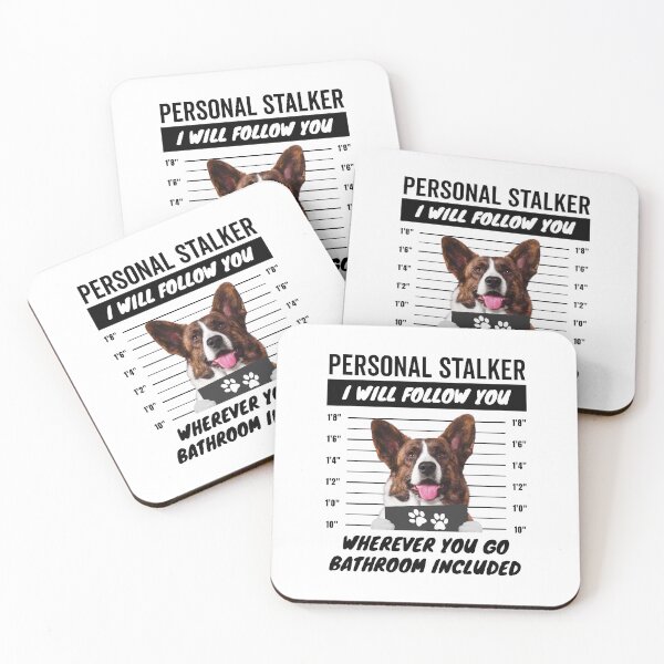 Item preview, Personal Stalker Dog – Brindle Cardigan Welsh Corgi designed and sold by More Cute Dogs.