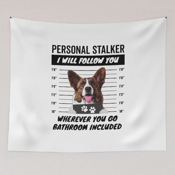 Item preview, Personal Stalker Dog – Brindle Cardigan Welsh Corgi designed and sold by More Cute Dogs.