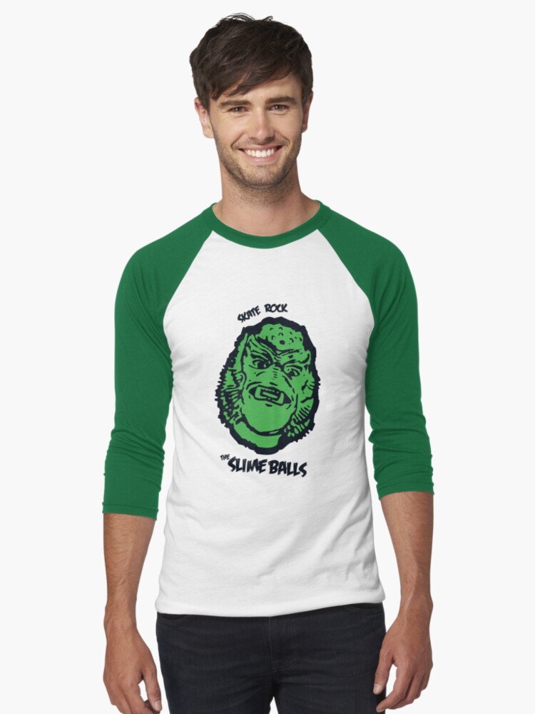 Thumbnail 1 of 3, Baseball ¾ Sleeve T-Shirt, The SlimeBalls Coloured Shirt designed and sold by ReplayShirts.