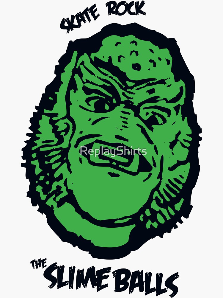 Thumbnail 3 of 3, Sticker, The SlimeBalls Coloured Shirt designed and sold by ReplayShirts.