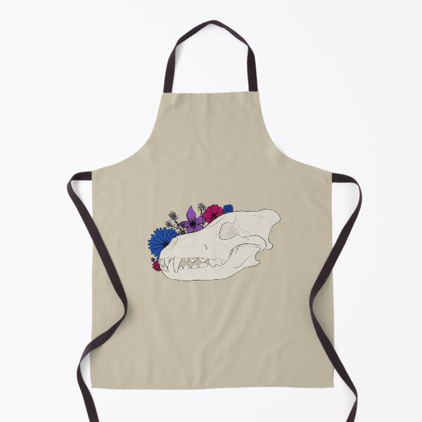 Item preview, Bi Flower Wolf Skull designed and sold by FrostedDesigns.