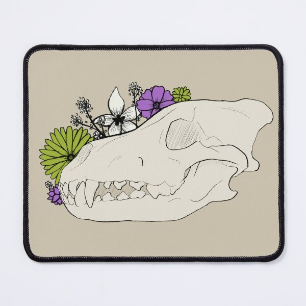 Item preview, Genderqueer Flower Wolf Skull designed and sold by FrostedDesigns.