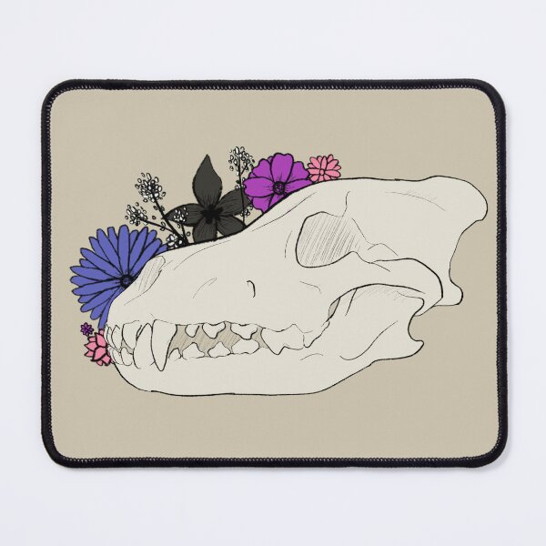 Item preview, Genderfluid Flower Wolf Skull designed and sold by FrostedDesigns.